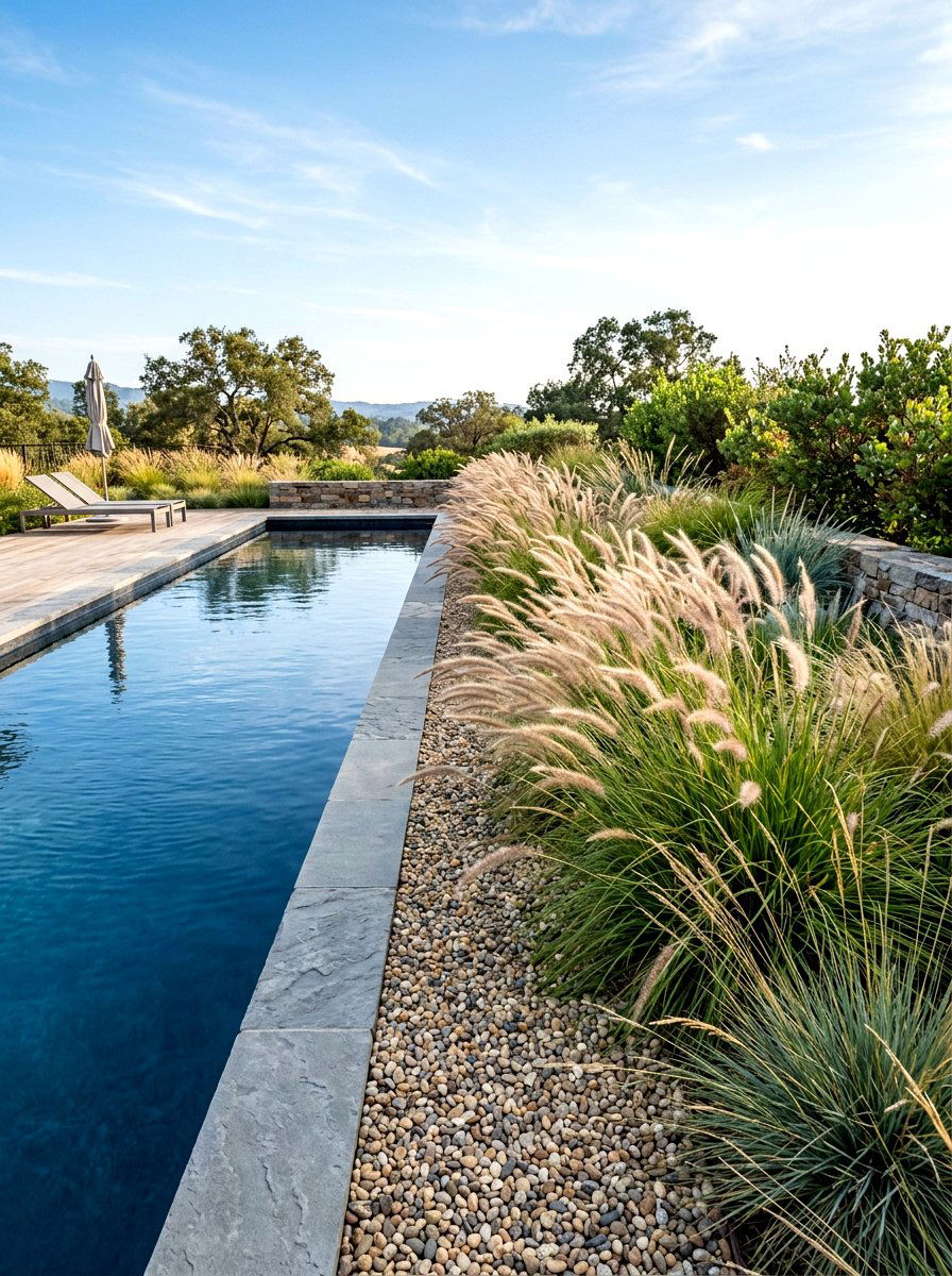 Native Grass Landscaping - 30 lap pool backyard decor ideas