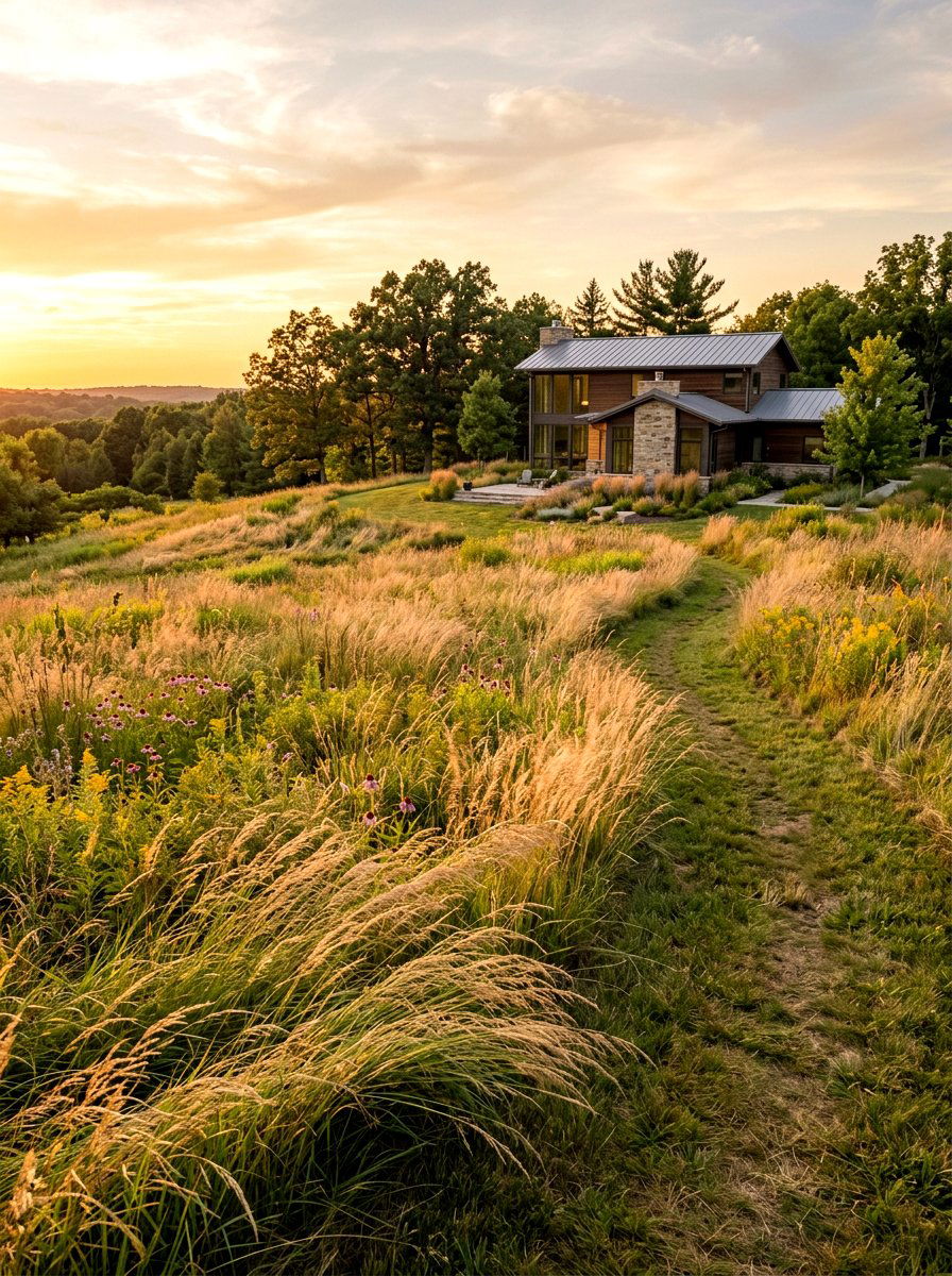 Native Grass Meadow - 30 front lawn alternative ideas