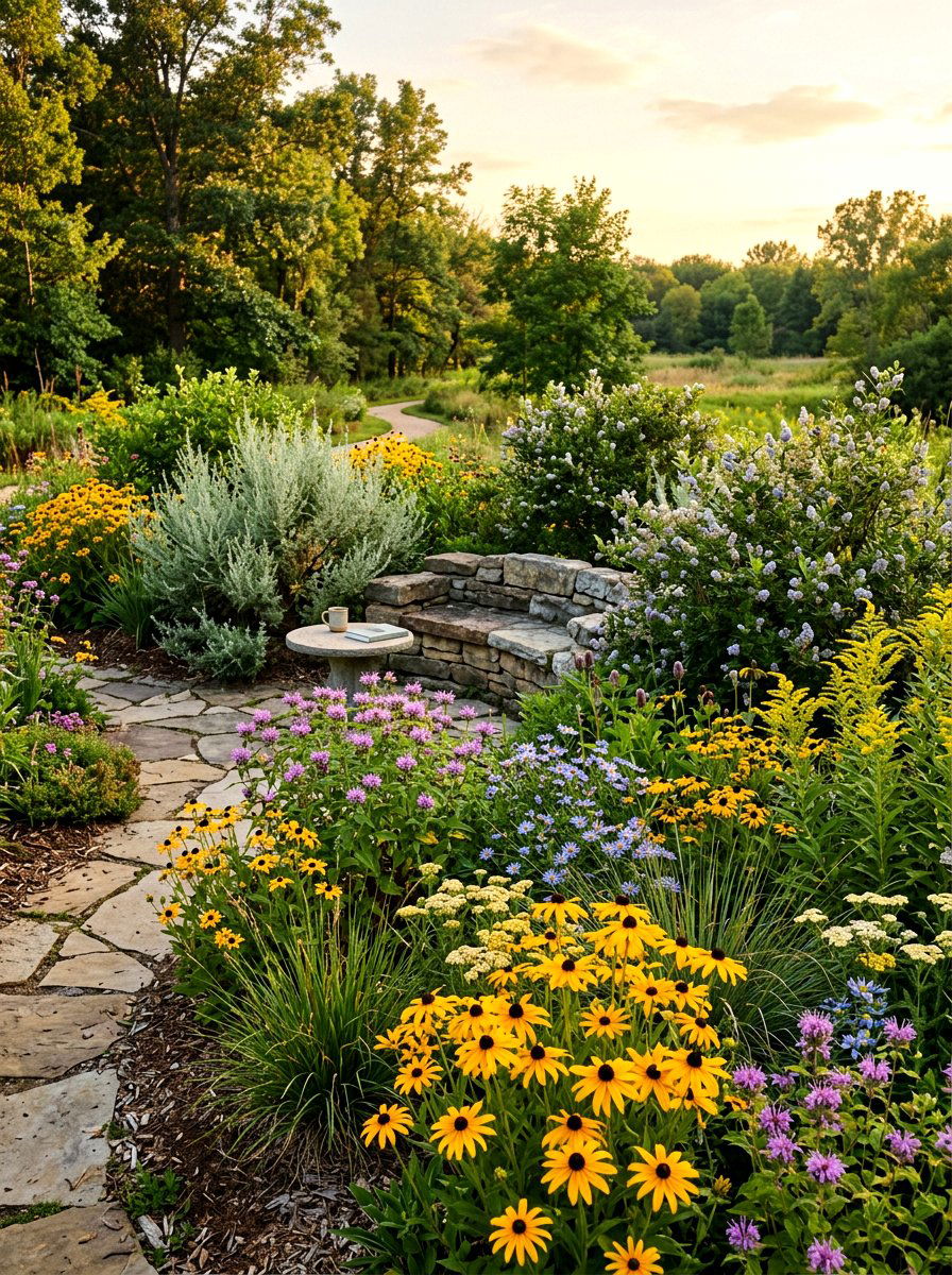 Native Plant - 30 low maintenance patio garden ideas
