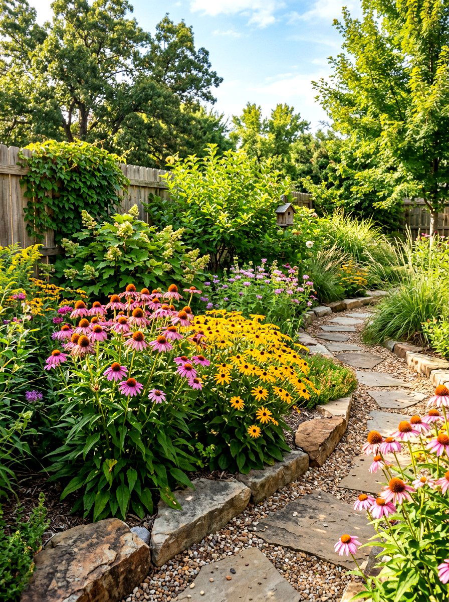 Native Plant Backyard - 30 naturalistic backyard ideas