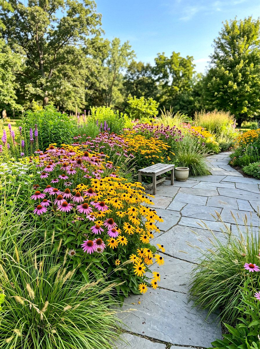 Native Plant Border - 30 backyard patio ideas