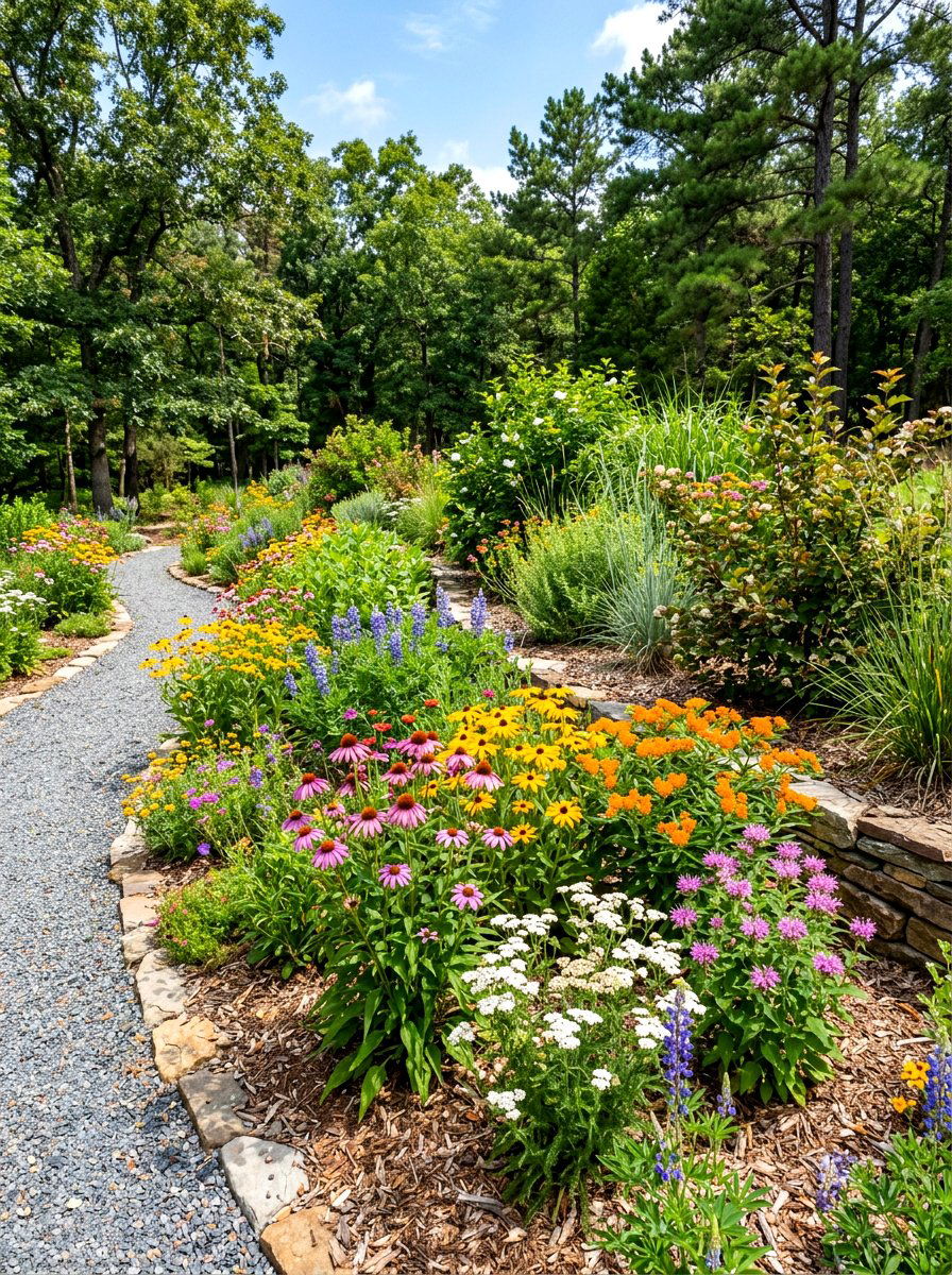 Native Plant Flower Bed - 30 backyard flower bed ideas