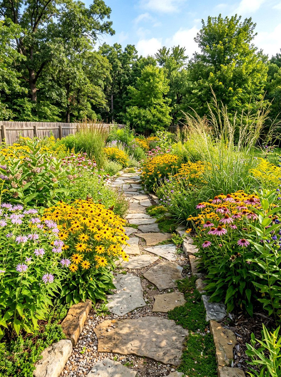 Native Plant Garden - 30 backyard landscaping ideas