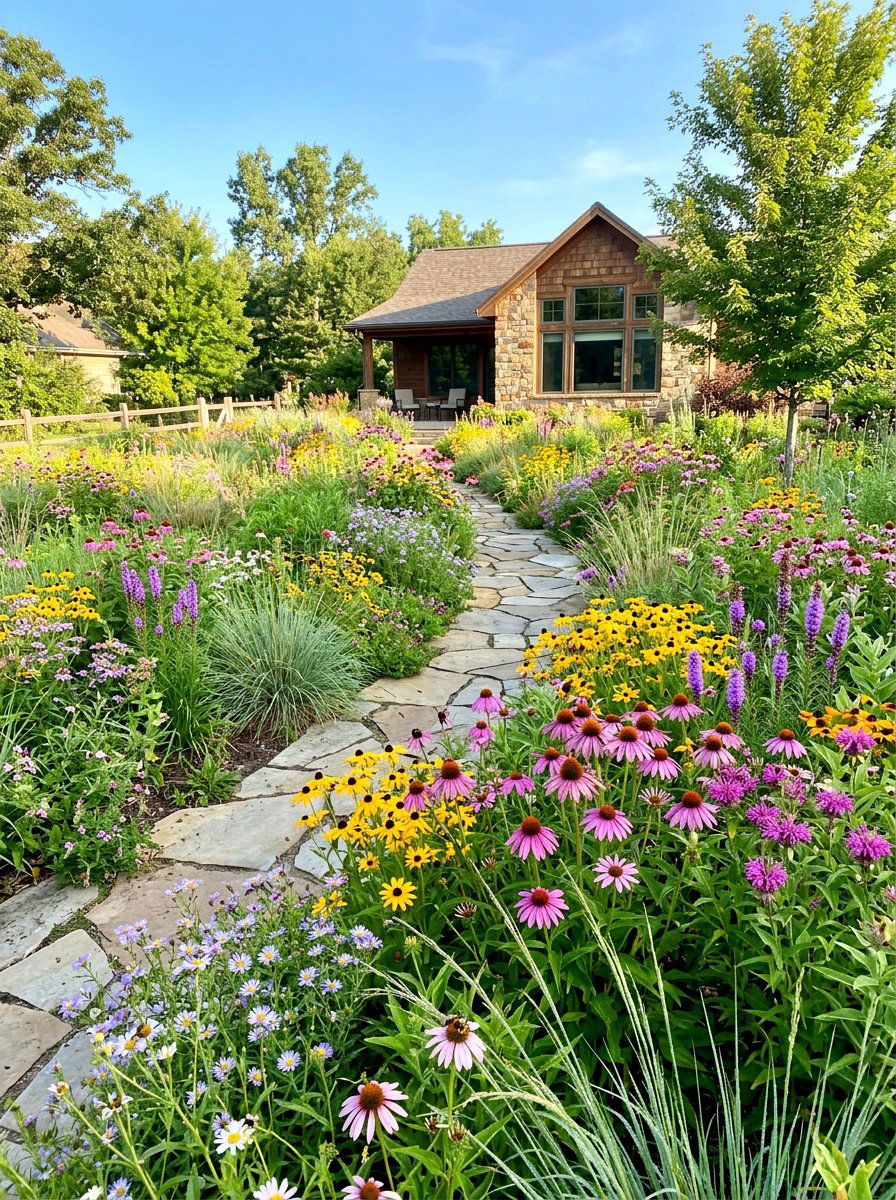 Native Plant Garden - 30 low maintenance landscaping ideas