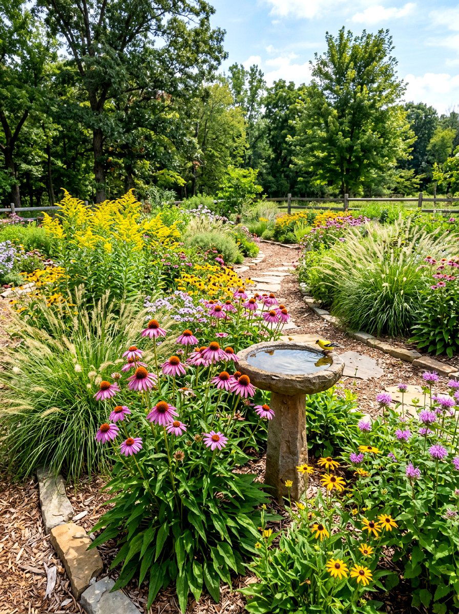 Native Plant Garden - 30 small yard landscaping ideas