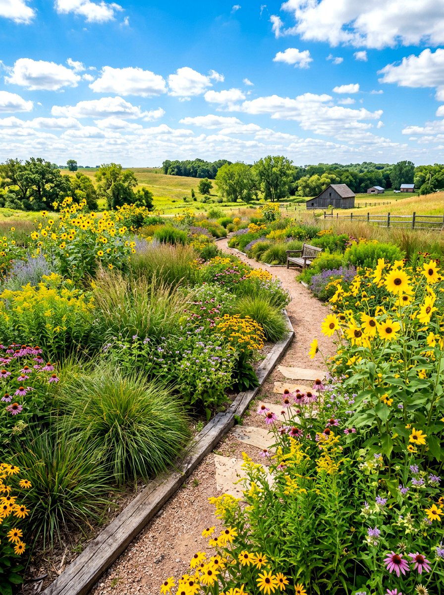 Native Plant Garden - 30 front yard flower bed ideas