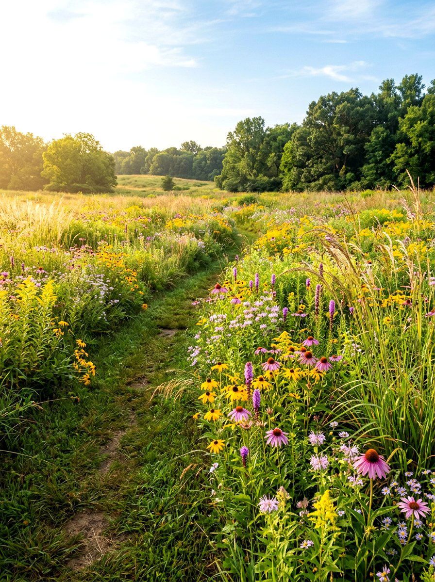 Native Plant Meadow - 30 modern front yard ideas