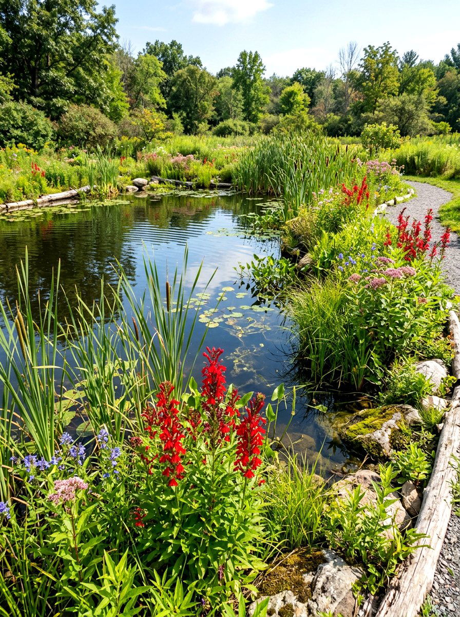 Native Plant Pond - 30 frog pond ideas