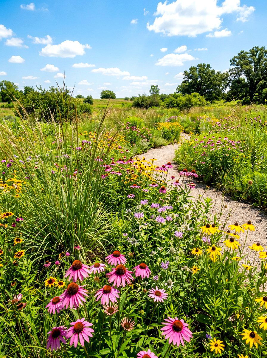 Native Prairie Garden - 30 no mow lawn garden ideas