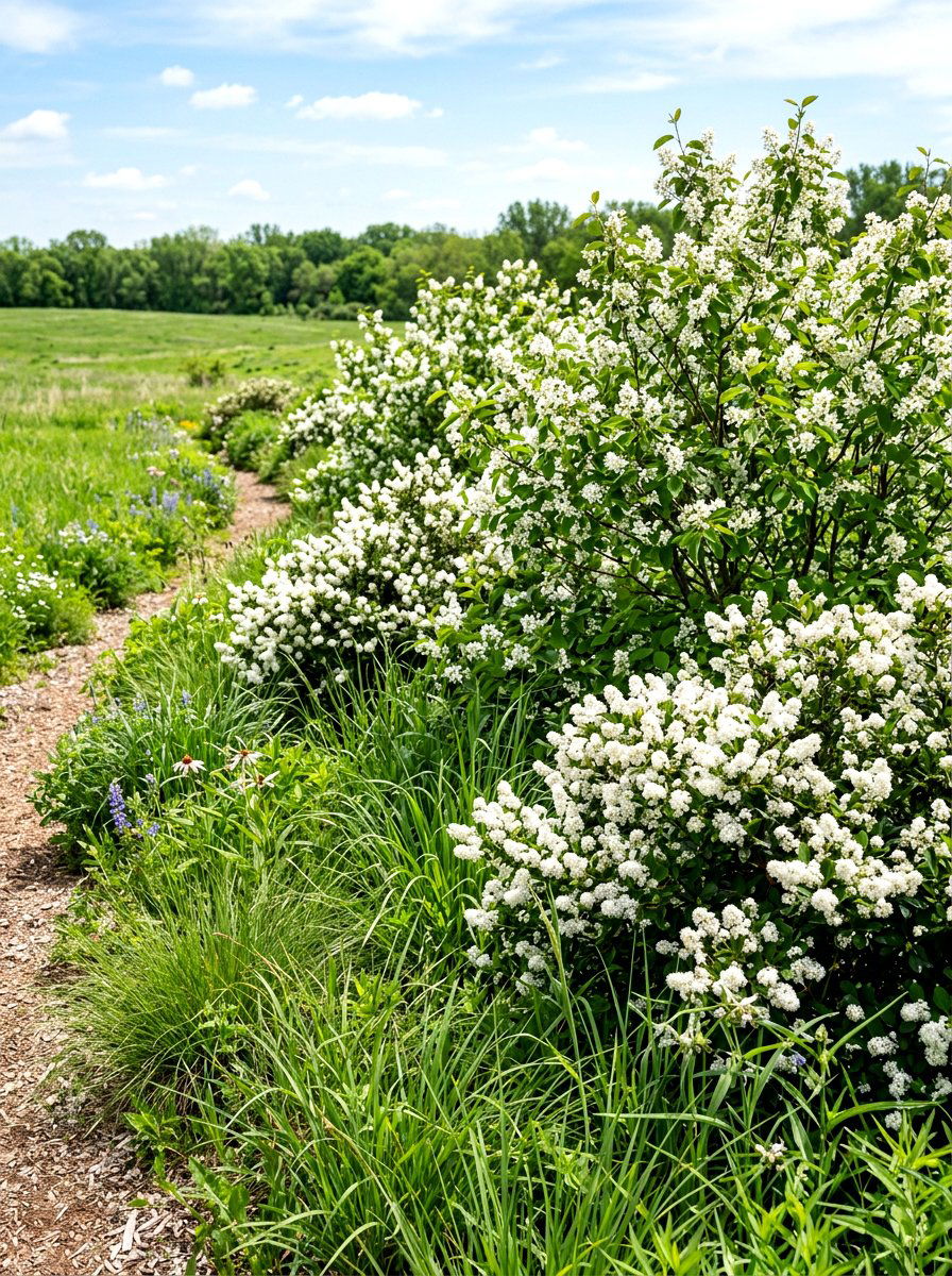 Native Shrub Prairie Border - 30 prairie front yard landscaping ideas