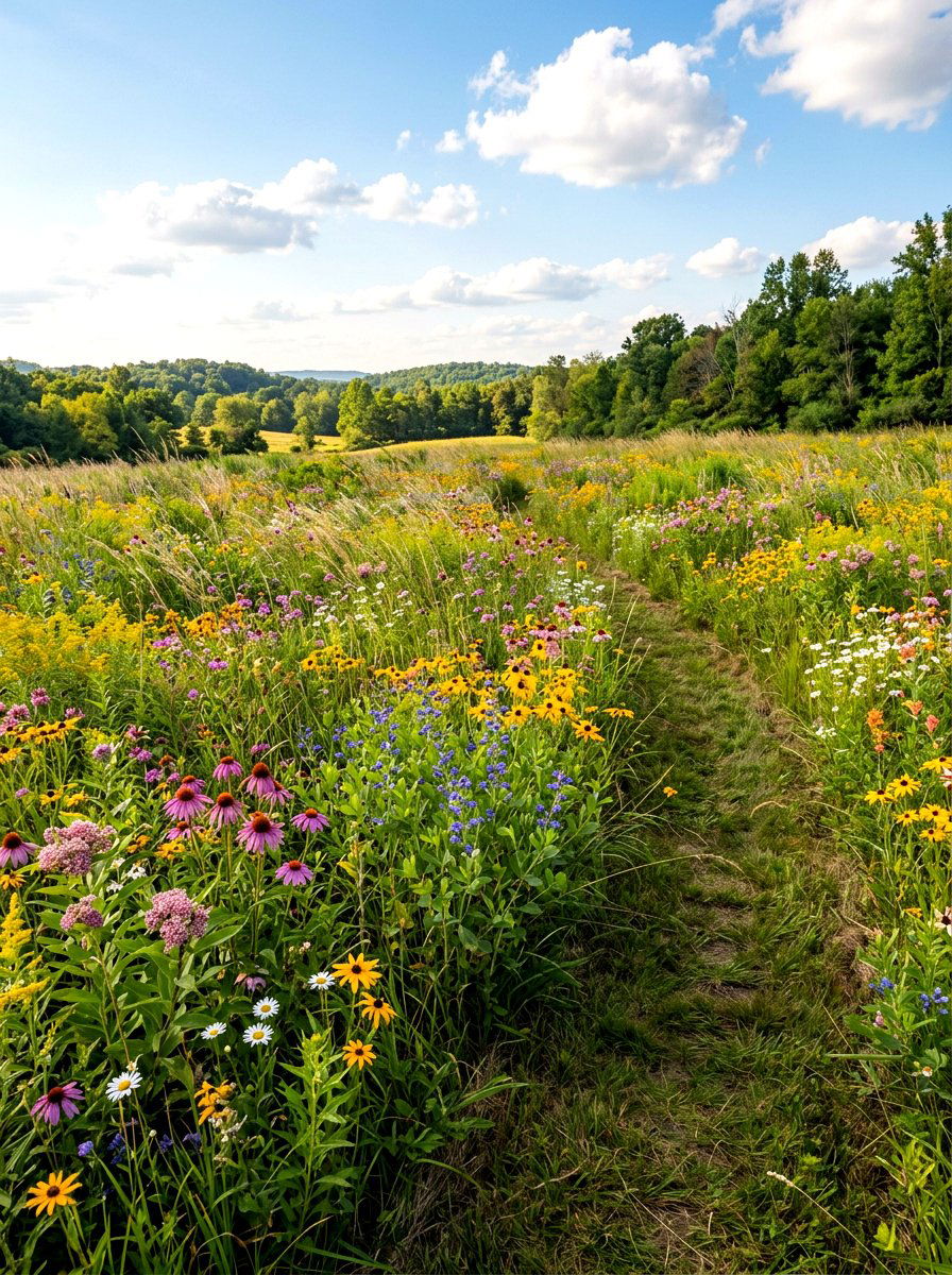 Native Wildflower Meadow - 30 dry garden ideas