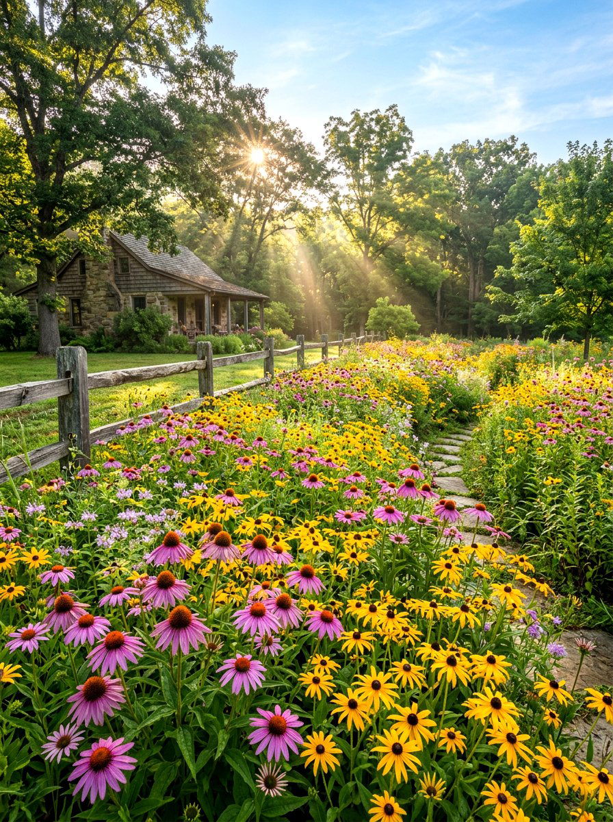 Native Wildflower Meadow - 30 meadow front yard ideas