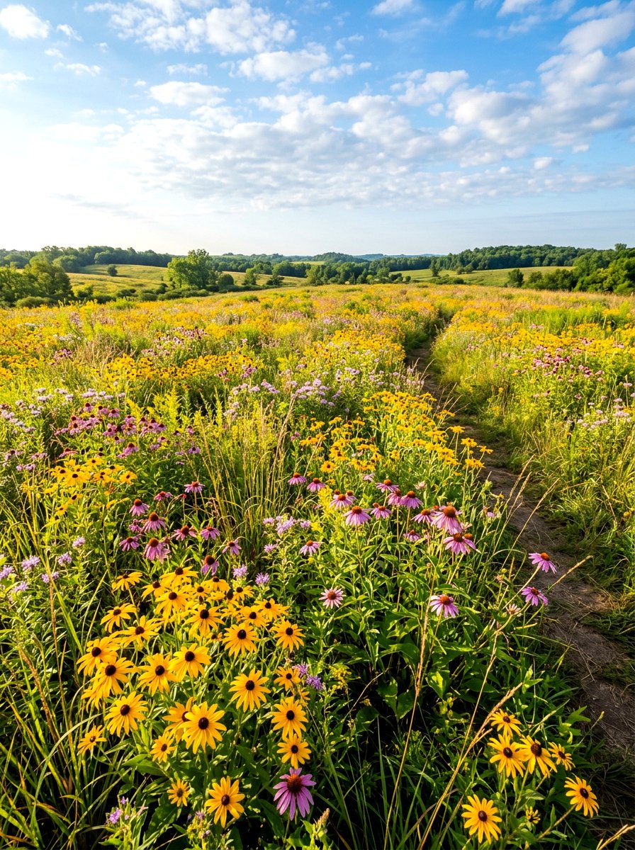 Native Wildflower Meadow - 30 wildflower garden ideas