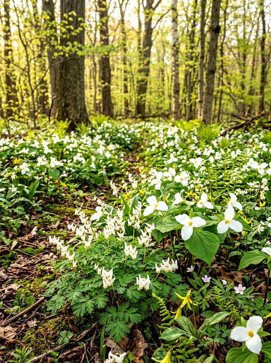 Native Wildflower Patch - 30 woodland shade garden ideas