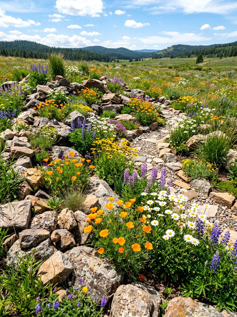Native Wildflower Rock Garden - 30 rock garden ideas