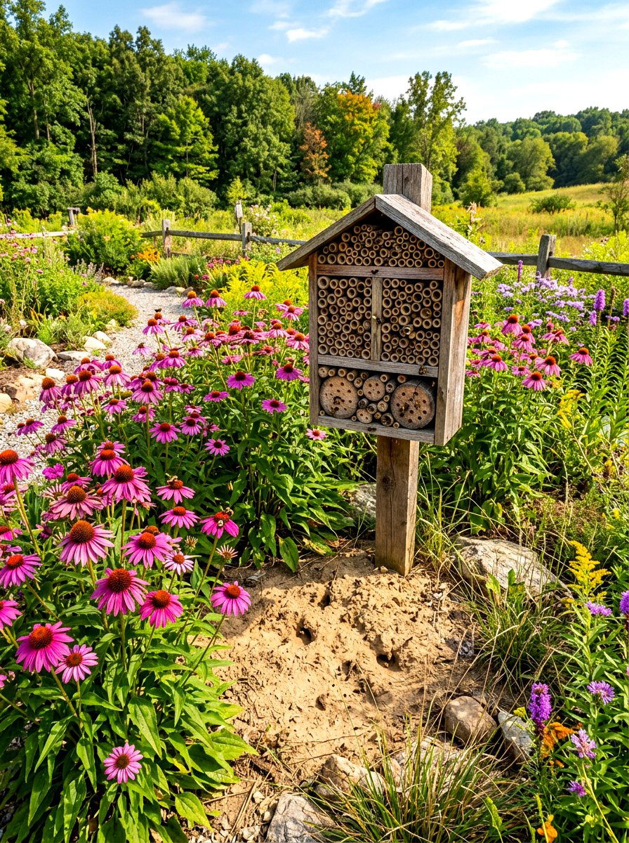 Native bee habitat - 30 wildflower patch ideas