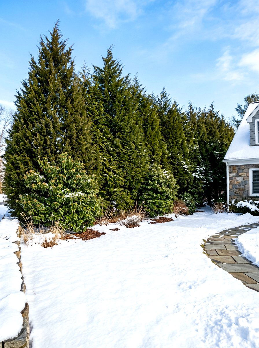 Native evergreen screen - 30 native plant front yard ideas