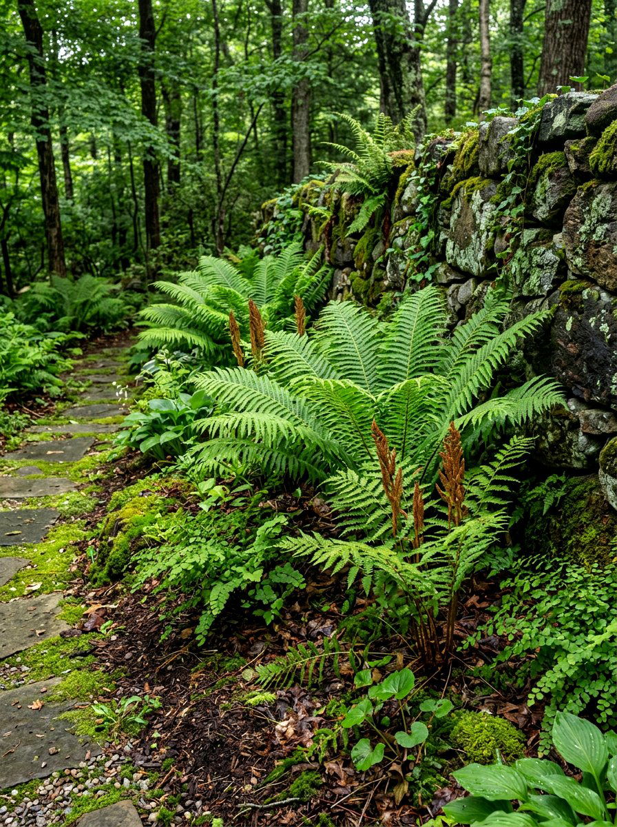 Native fern garden - 30 native plant landscaping ideas