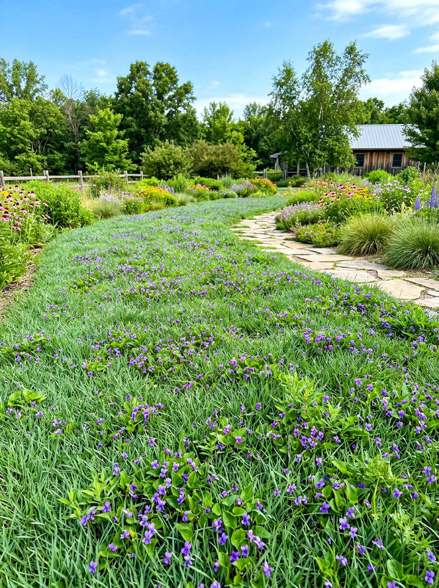 Native meadow lawn - 30 native plant front yard ideas