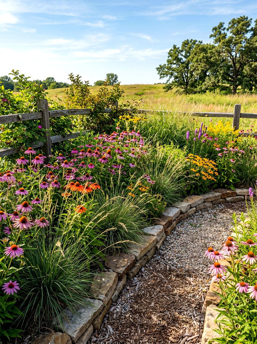Native plant garden corner - 30 corner flower bed ideas
