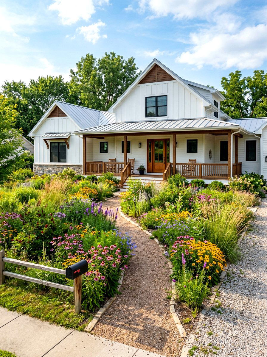 Native plant landscape - 30 low maintenance front yard ideas