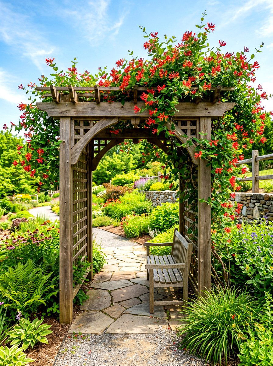 Native vine trellis - 30 native plant front yard ideas