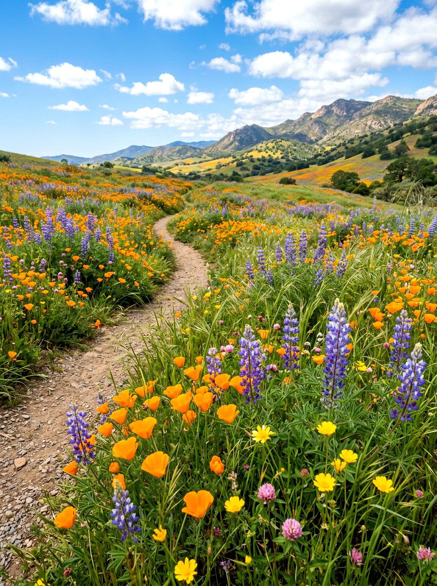 Native wildflower meadow - 30 cabin backyard landscaping ideas