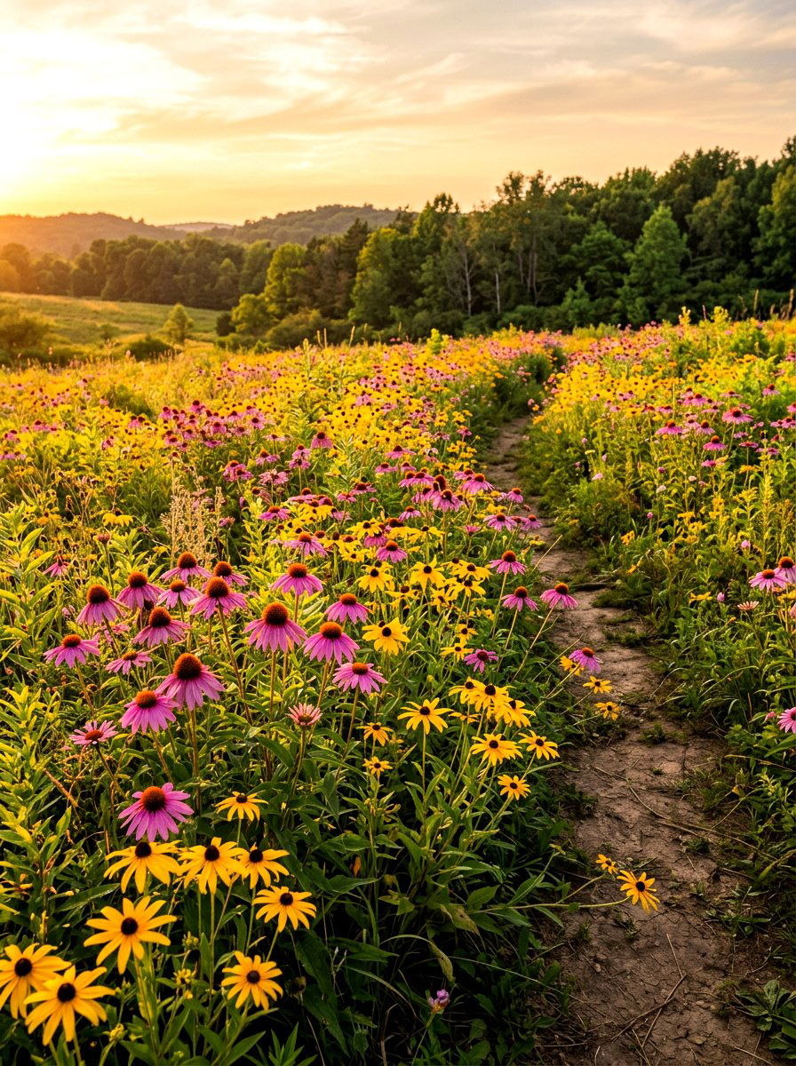 Native wildflower patch - 30 hummingbird oasis backyard ideas