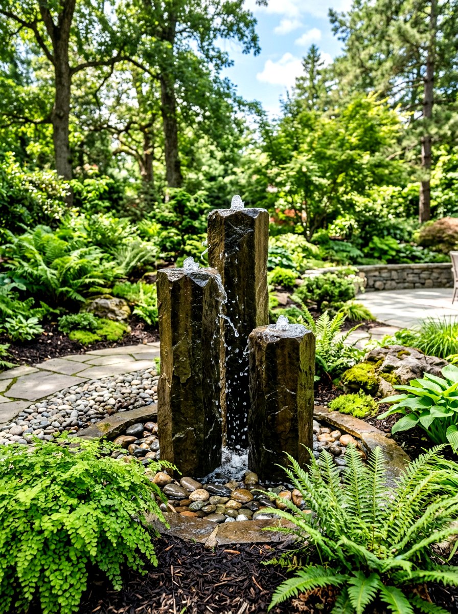 Natural Basalt Column - 30 bubbling rock fountain ideas