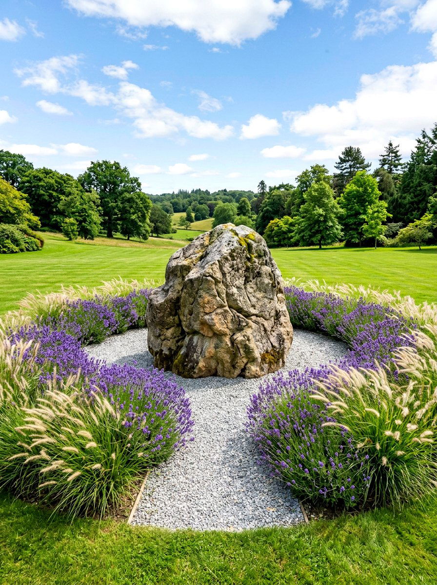 Natural Boulder Focal Point - 30 rock garden ideas