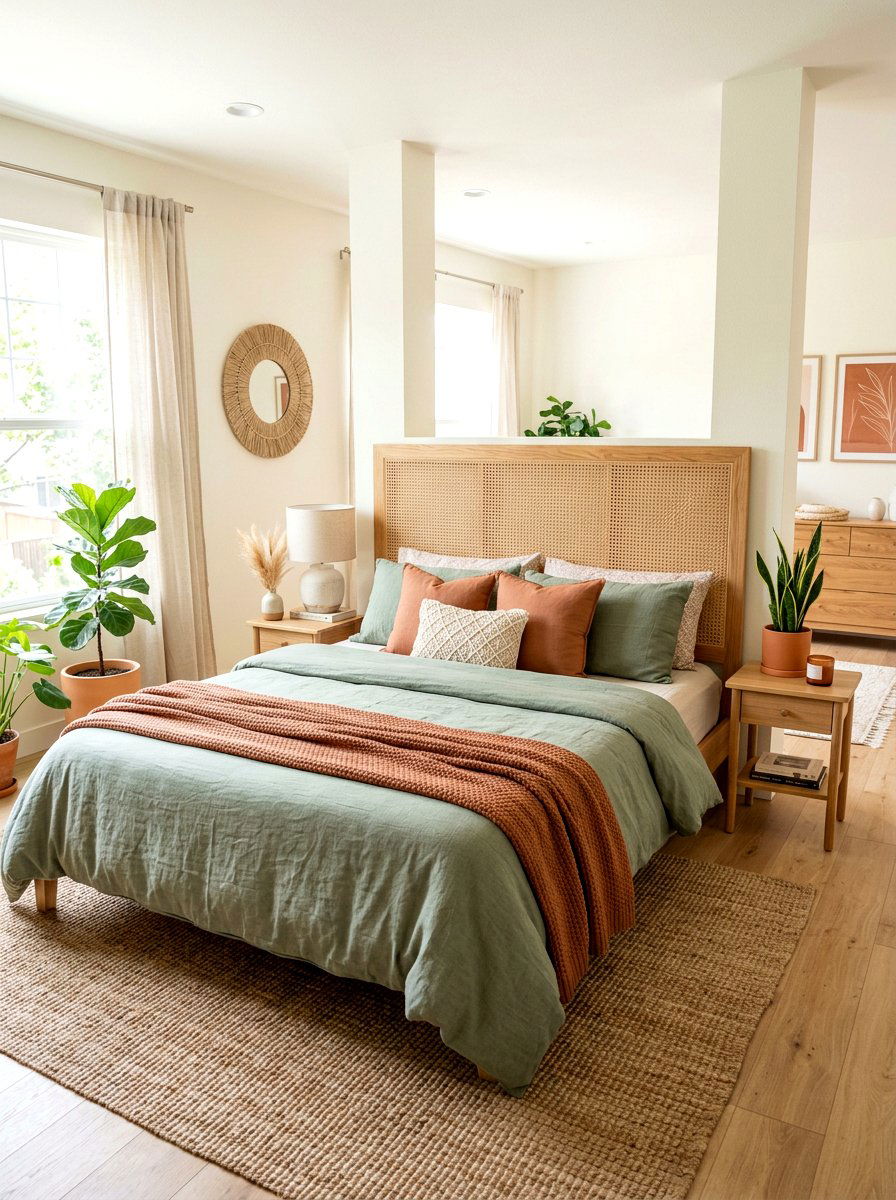 Natural Cane Headboard - 30 statement headboard bedroom ideas