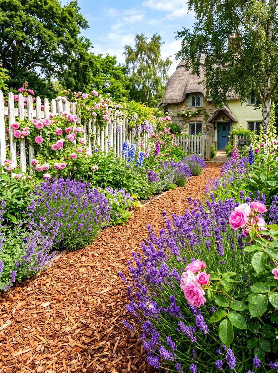 Natural Cedar Mulch - 30 front yard mulch ideas
