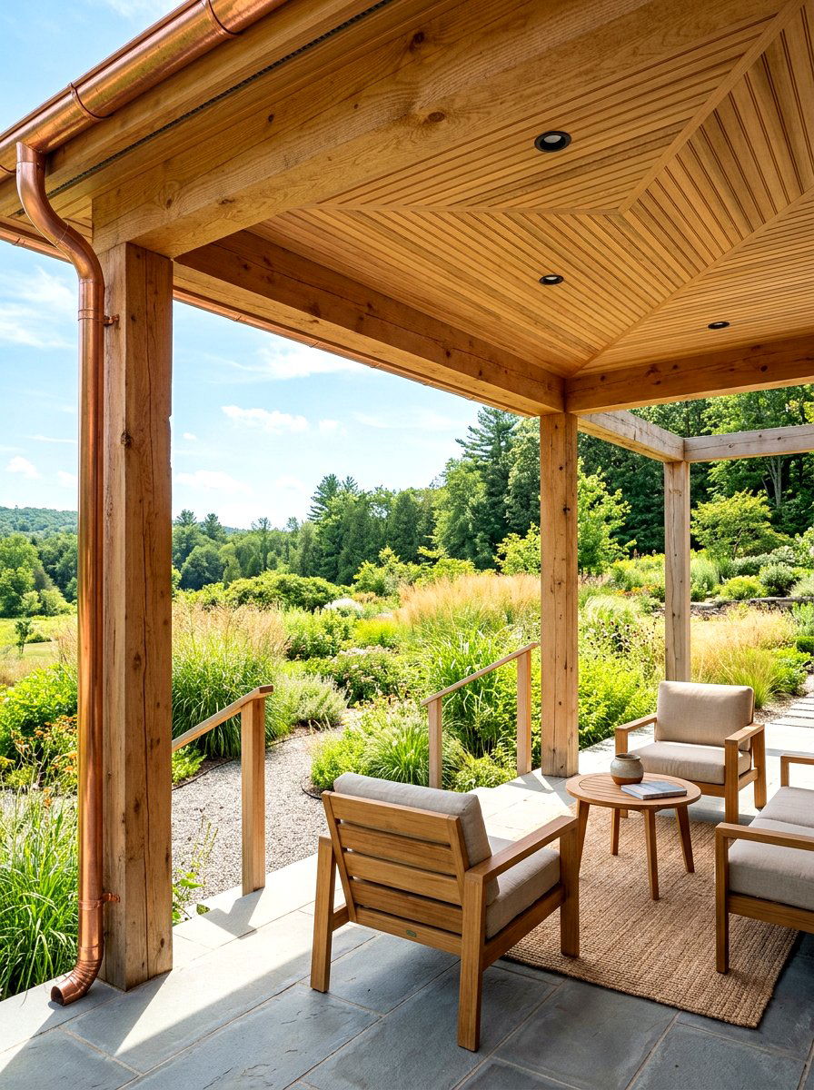 Natural Cedar Porch Ceiling - 30 porch beadboard ceiling ideas