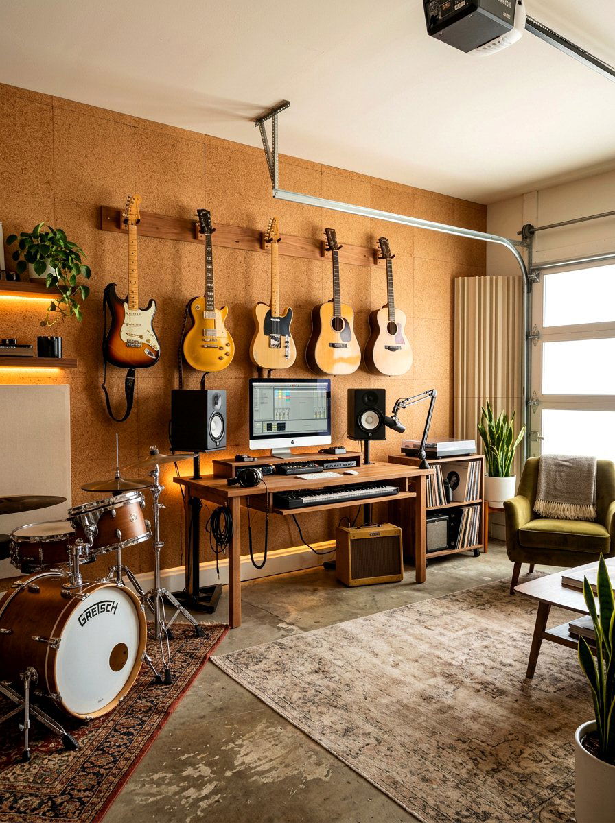Natural Cork Wall Tiles - 30 garage wall panel ideas