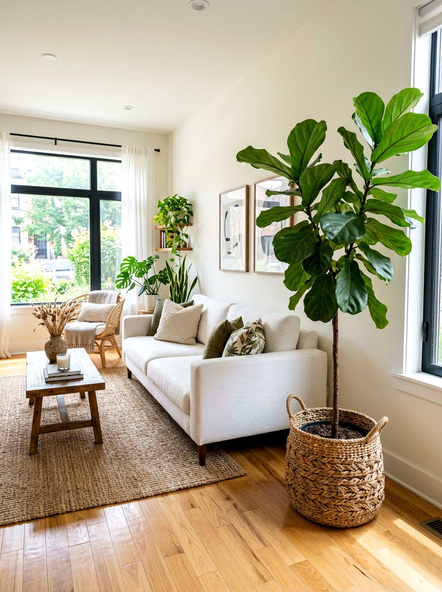 Natural Fiber Plant Basket - 30 basket storage ideas