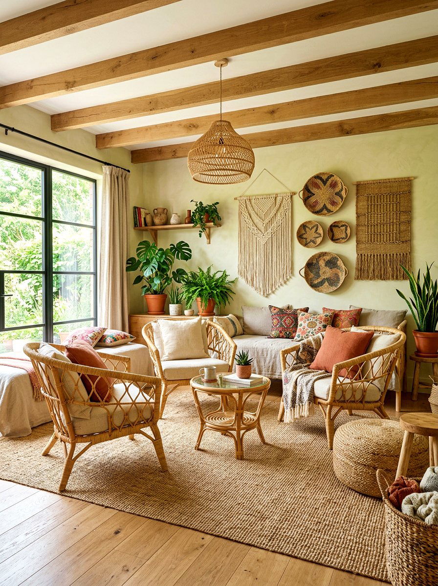 Natural Fiber Recreation Room - 30 neutral home decor ideas