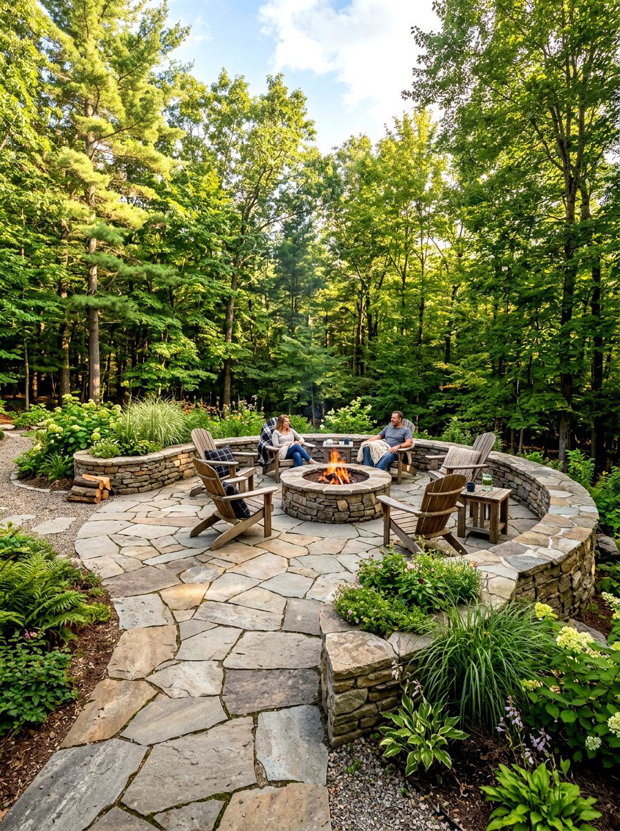 Natural Flagstone Patio - 30 patio date night ideas