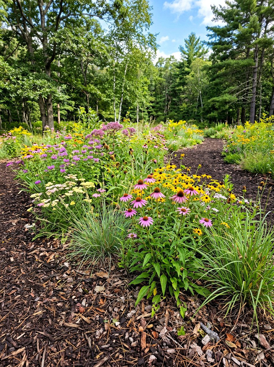 Natural Forest Mulch - 30 flower bed mulch ideas
