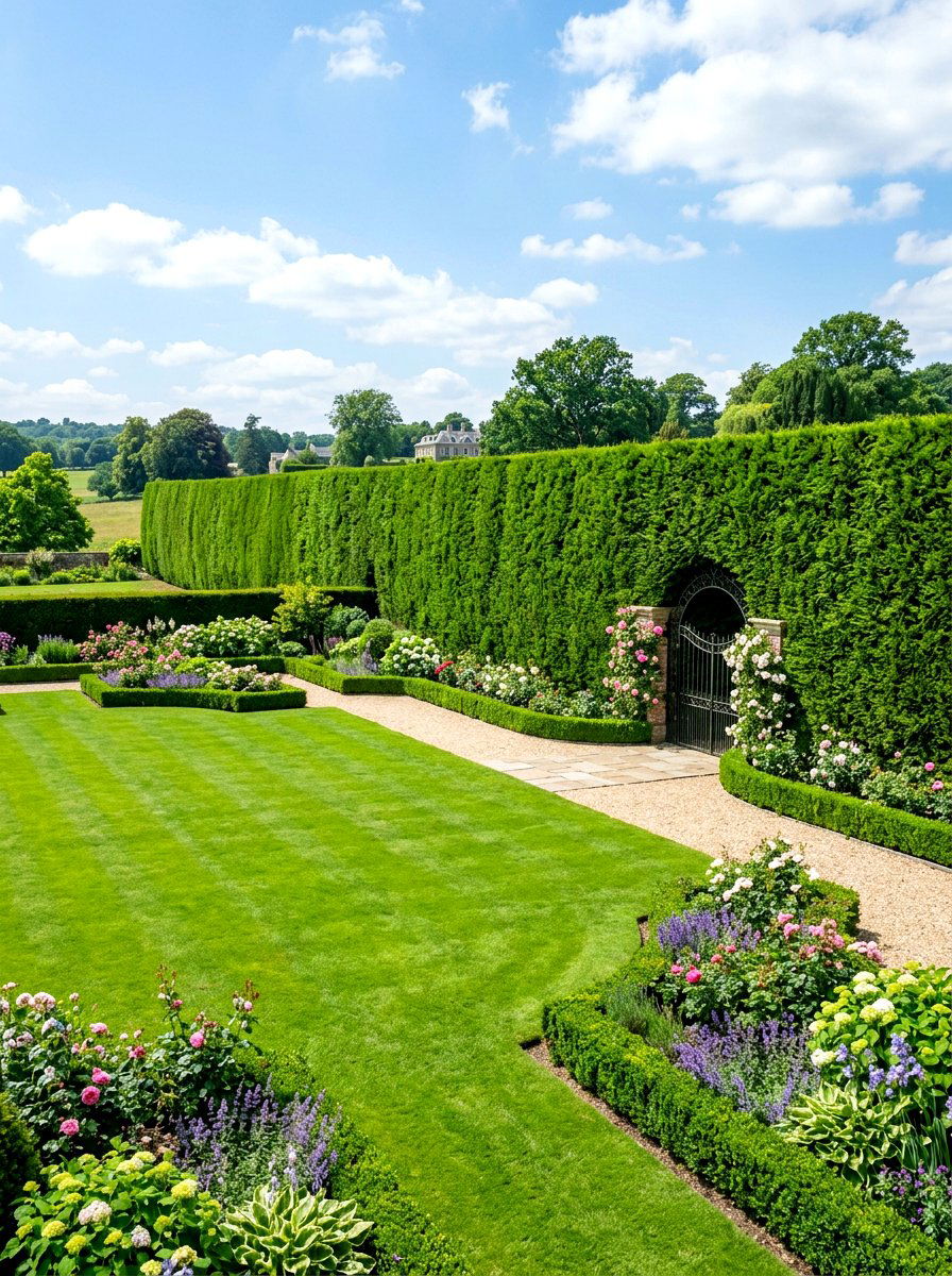 Natural Hedge Wall - 30 stargazing backyard ideas