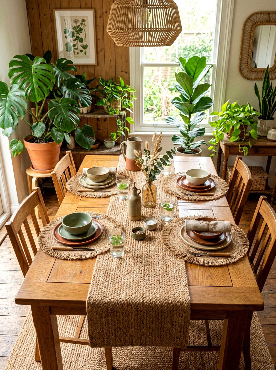Natural Jute Elements - 30 casual dinner table ideas