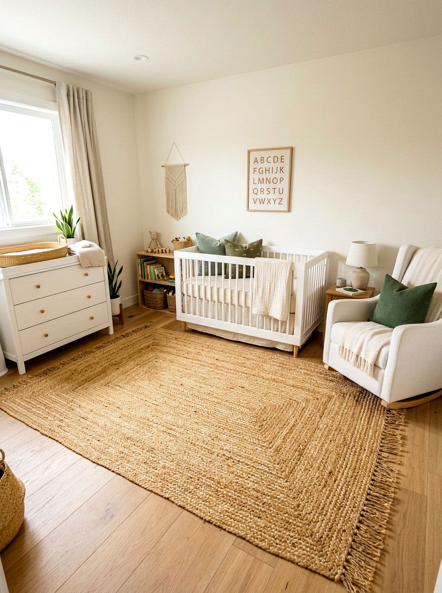 Natural Jute Nursery Rugs - 30 sustainable nursery ideas
