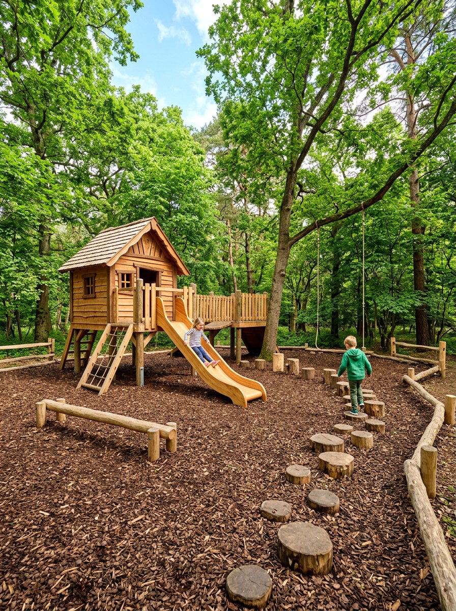 Natural Kids Playground - 30 viral backyard ideas