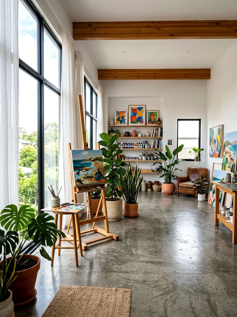 Natural Light Art Studio - 30 art studio room ideas