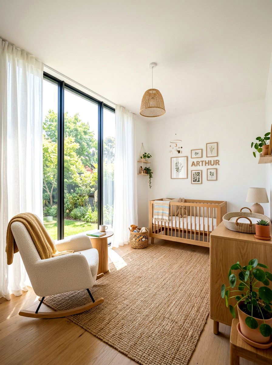 Natural Light Nursery - 30 Scandinavian nursery ideas
