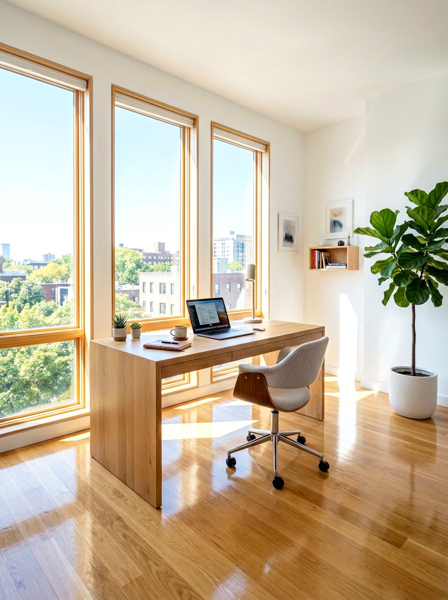 Natural Light Office - 30 quiet work room ideas