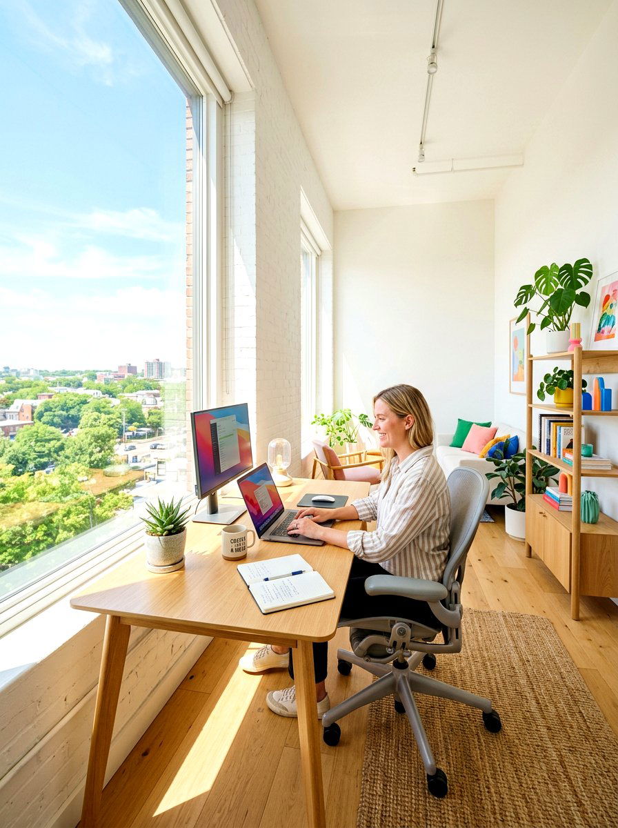 Natural Light Office - 30 cozy office ideas