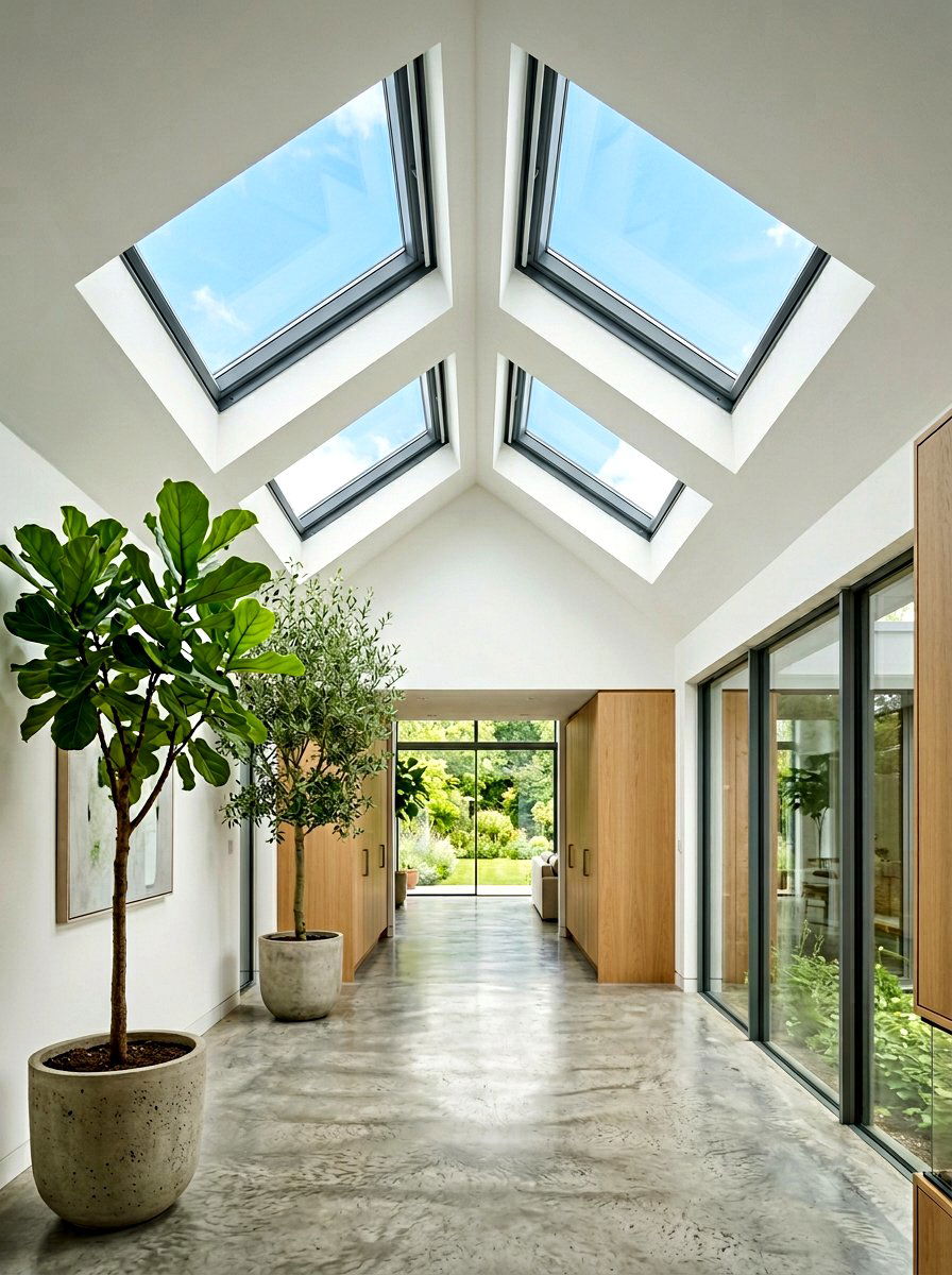 Natural Light Skylight Installation - 30 indoor outdoor living ideas