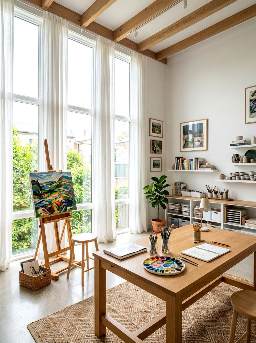 Natural Light Studio Space - 30 art corner ideas