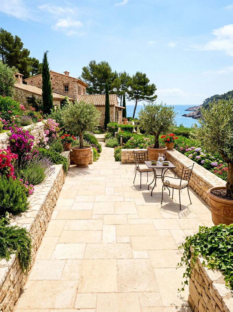 Natural Limestone Pavers - 30 Tuscan revival patio ideas