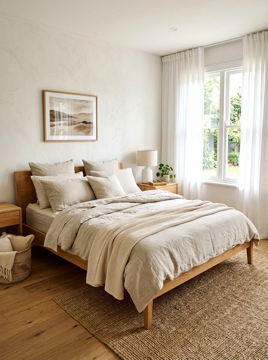 Natural Linen Sheets - 30 elevated bedscape ideas